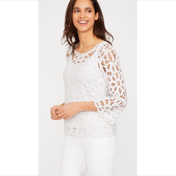 NWT J. McLaughlin 3/4 Bell Sleeve Cosette Blouse - Picture 1 of 12